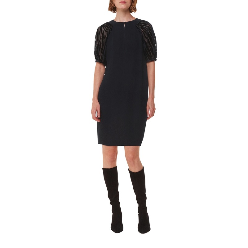 Lucy Zebra Velvet Sleeve Dress