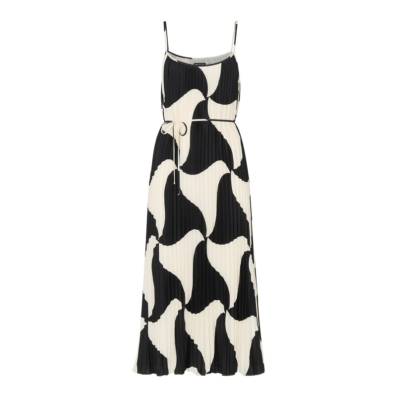 Triangle Swirl Pleated Dress