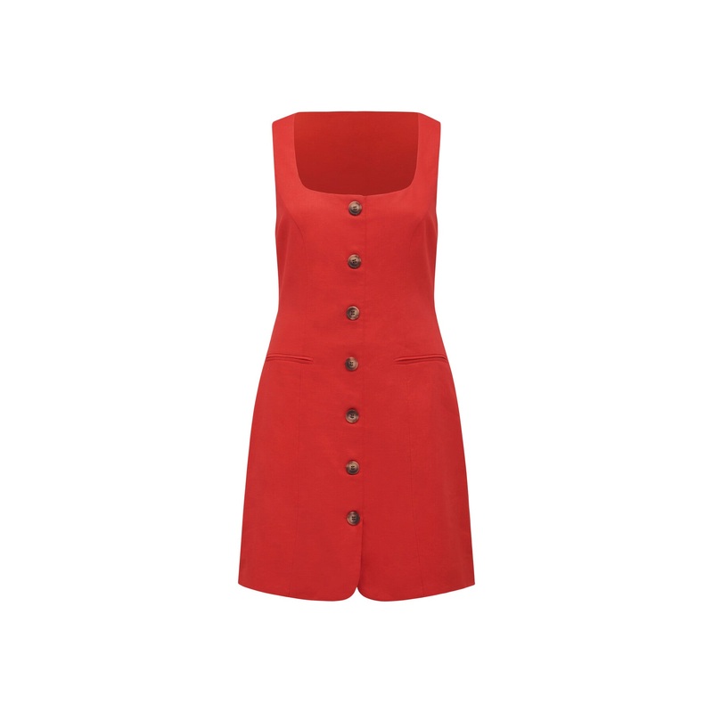 Caprice Scoop Neck Mini Dress