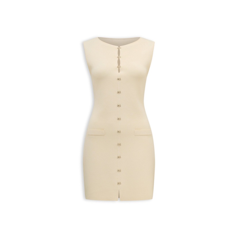 Mimi Hook and Eye Detail Mini Dress