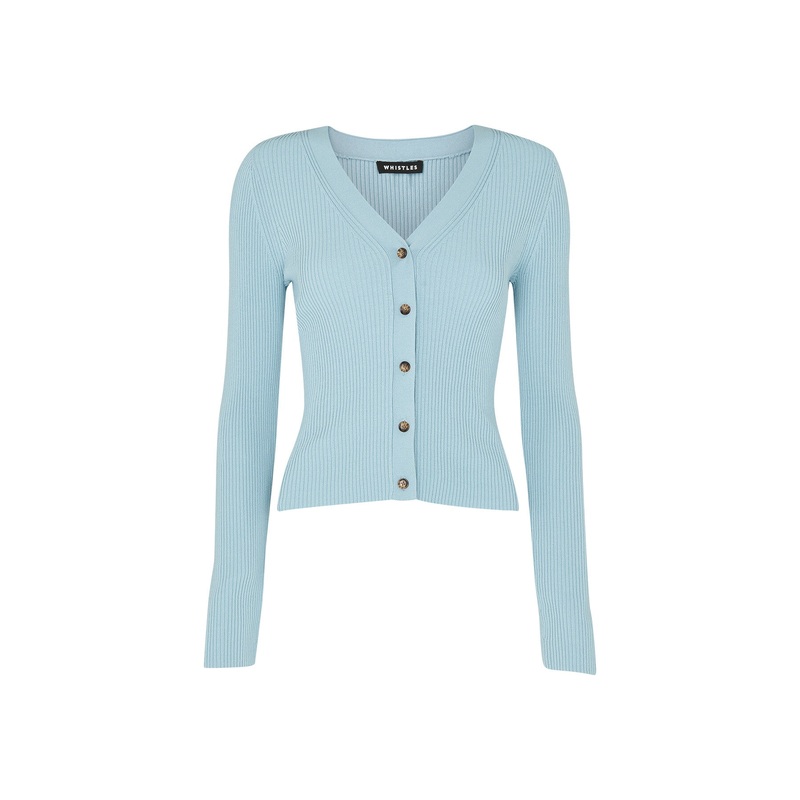 Ribbed V Neck Cardigan