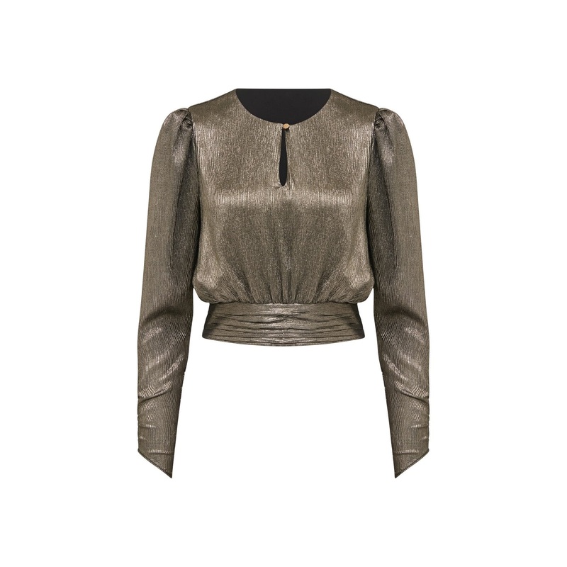 Riya Sparkle Button Front Top