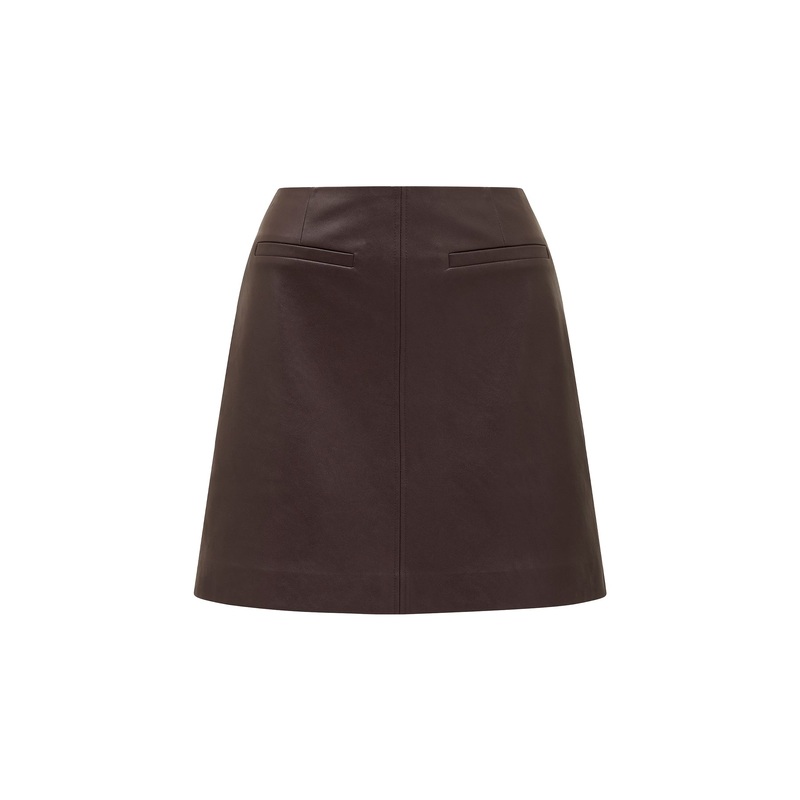 Addison Vegan Leather Mini Skirt Red