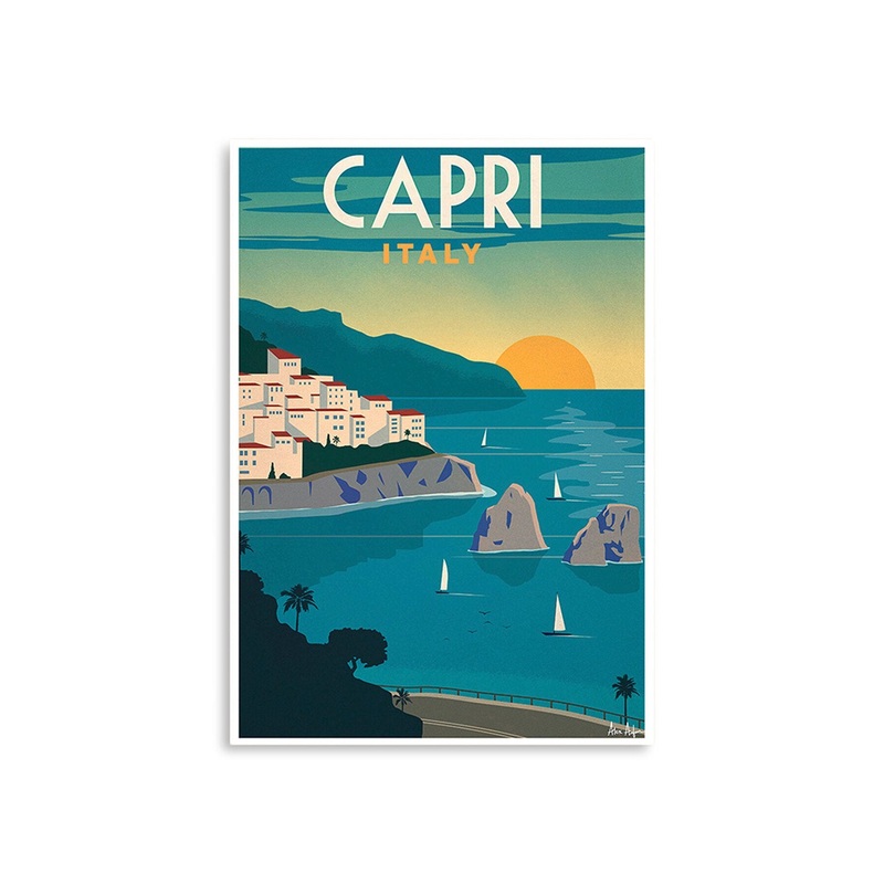 Alex Asfour Capri Affiche Voyage