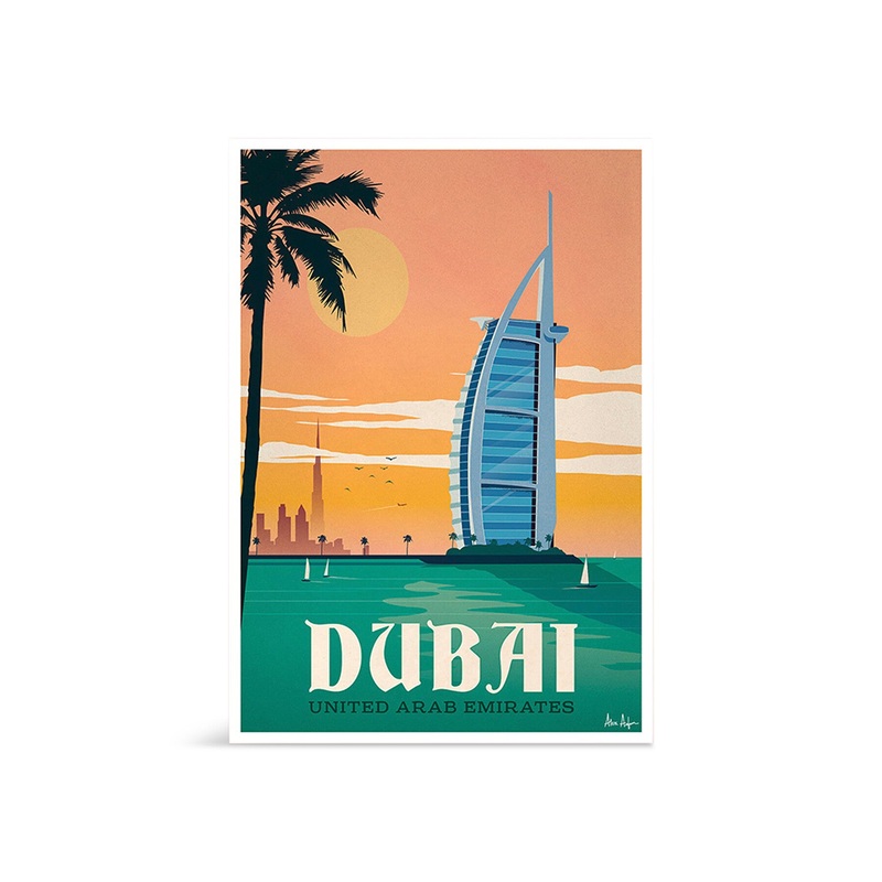 Alex Asfour Dubai Travel Poster