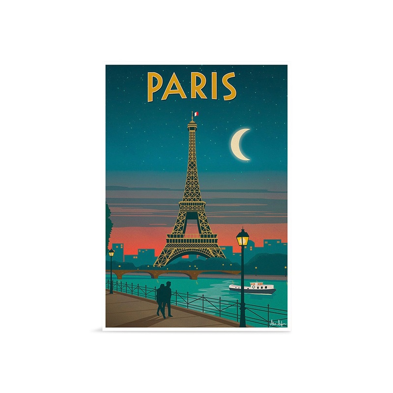 Alex Asfour Paris Moonlight Affiche Voyage