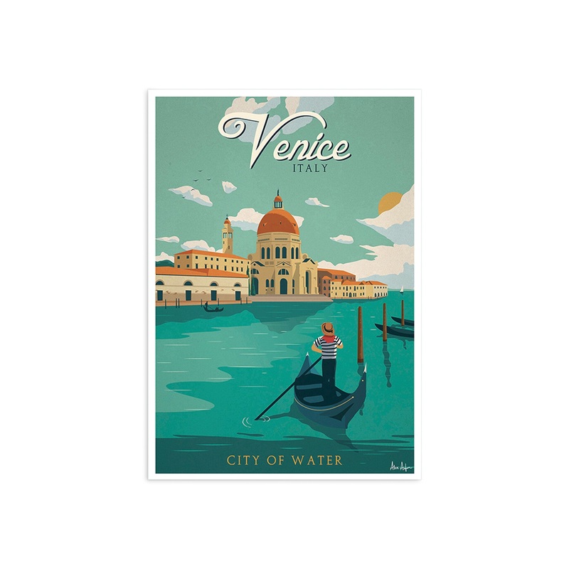 Alex Asfour Venice Travel Poster