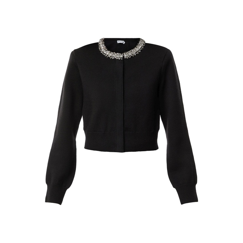 Black Emberllished Cardigan
