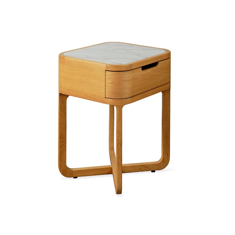 Anais Oak Bedside Table Brown