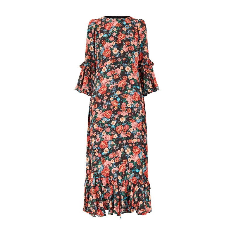 Claudia Dutch Print Maxi Blue