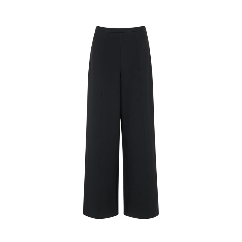 Ponte Wide Leg Trouser Black