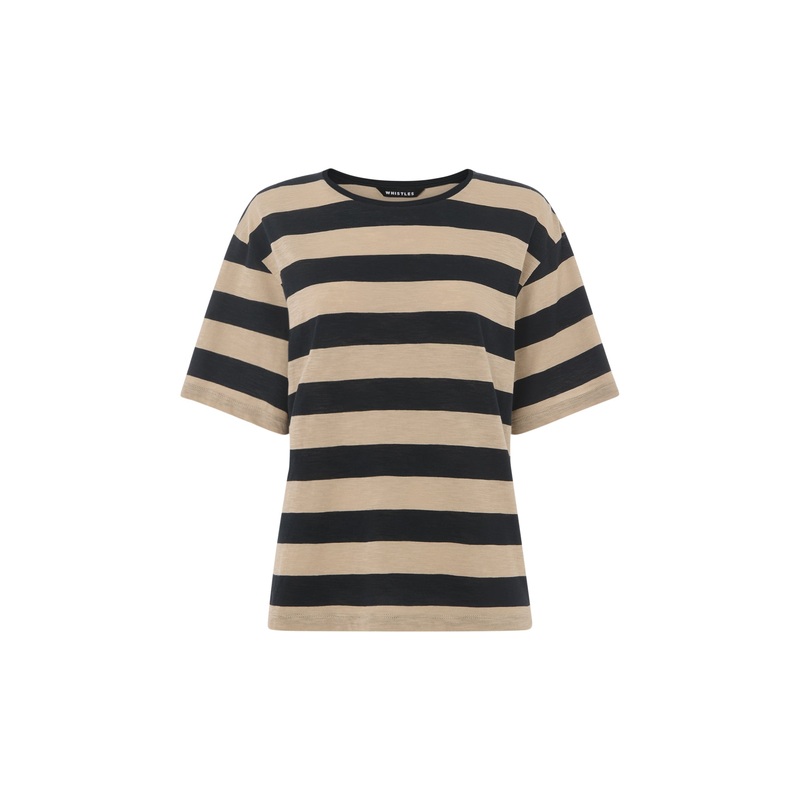 Wide Stripe Tee Black