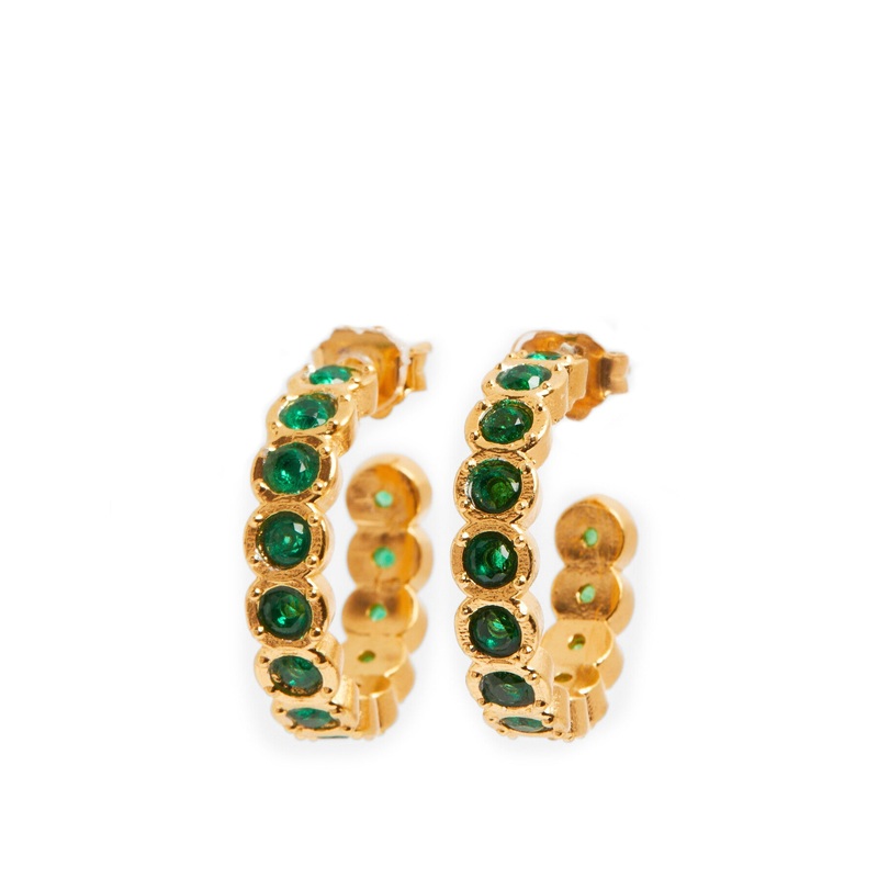 Green Etruria Mini Hoops