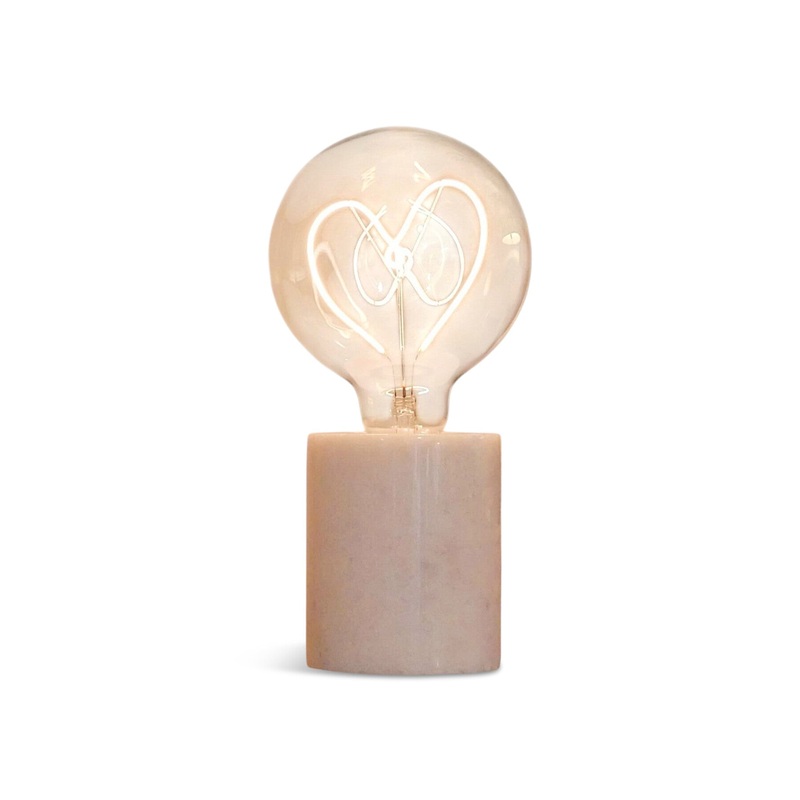 Heart White Screw Down Bulb