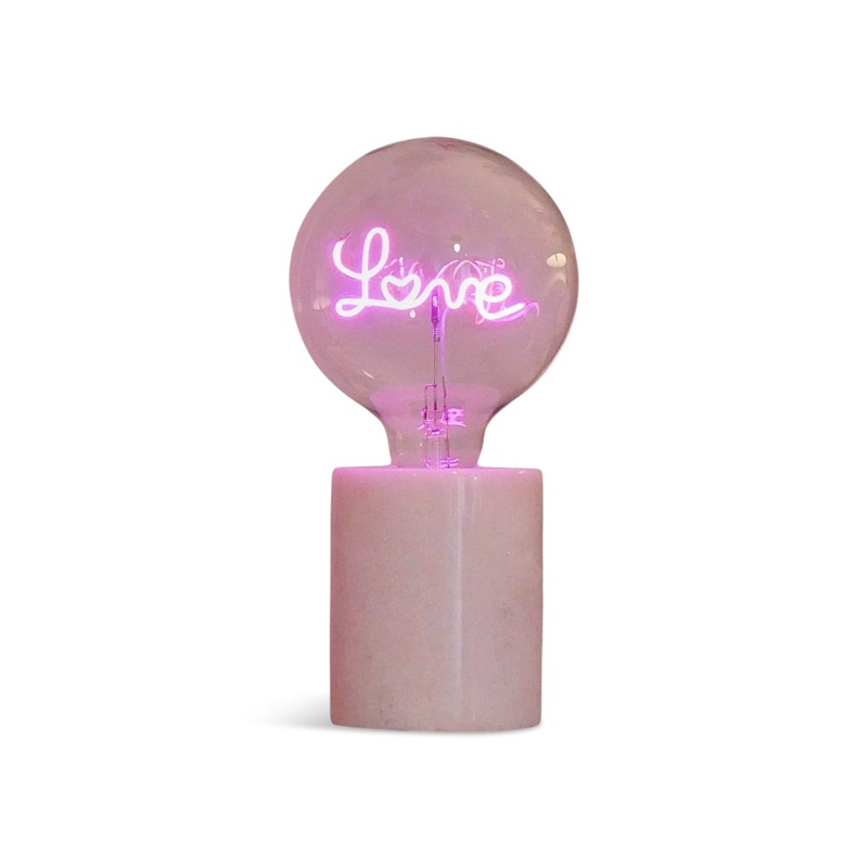 Love Pink Screw Down Bulb