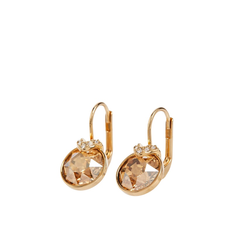 Bella V Round Cut Drop Earrings