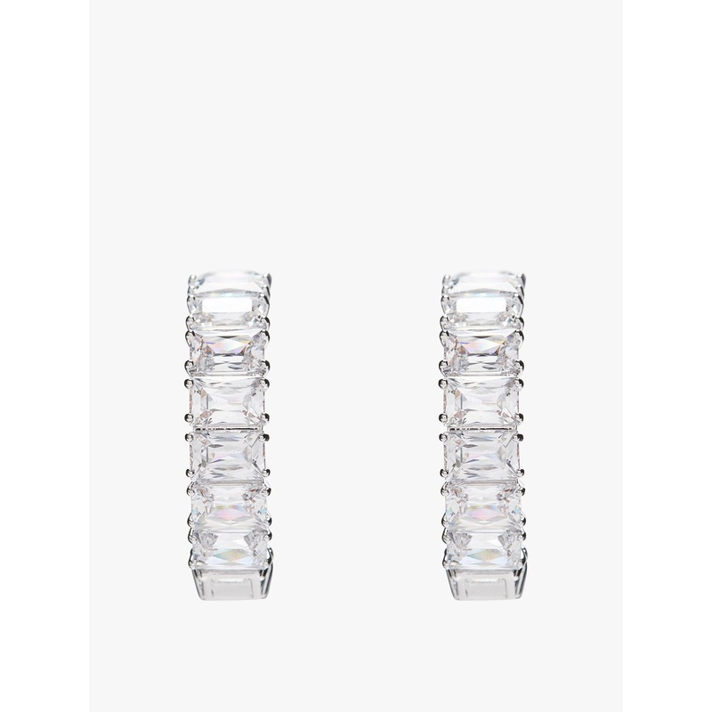 Millenia Hoop Earrings with Octagon Cut Swarovski Zirconia
