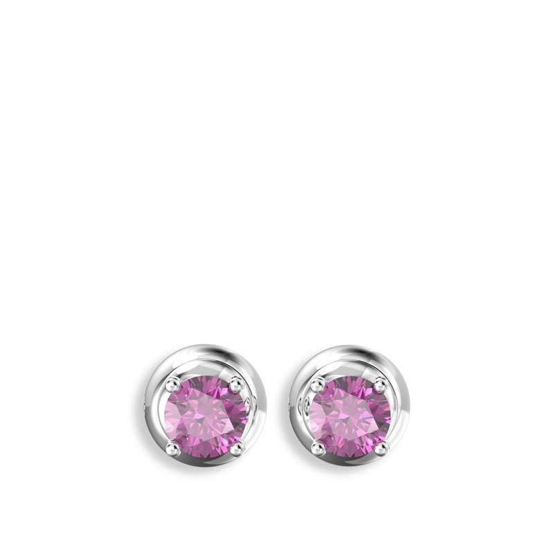 Stilla Round Cut Stud Earrings