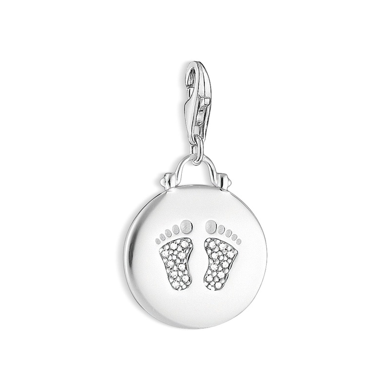 Baby Footprint Disc Charm