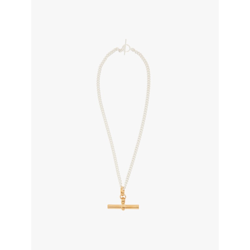 Giant T-Bar on Curb Chain Necklace