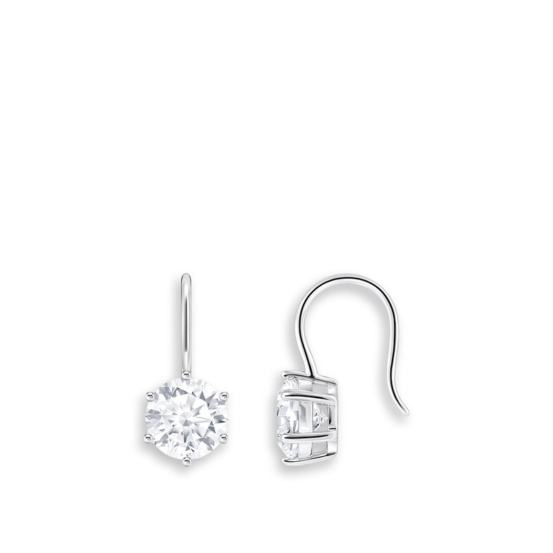 Hexagon Crystal Drop Earrings