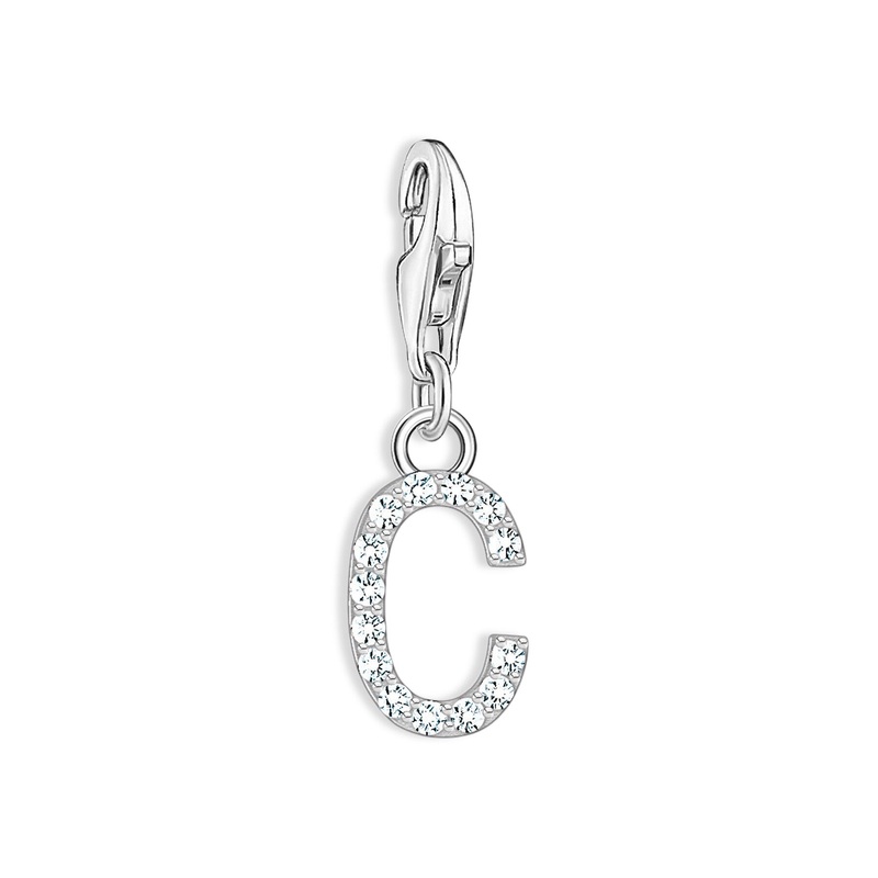 Sparkling C Letter Charm