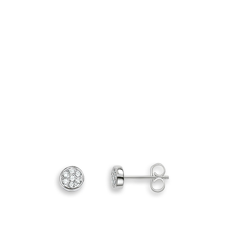 Sparkling Circles Stud Earrings