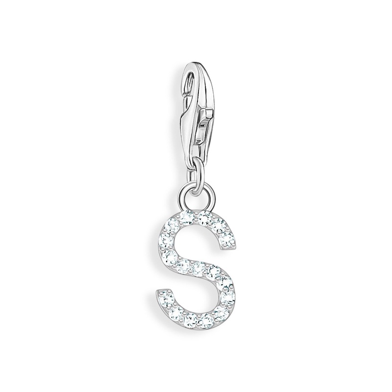 Sparkling S Letter Charm