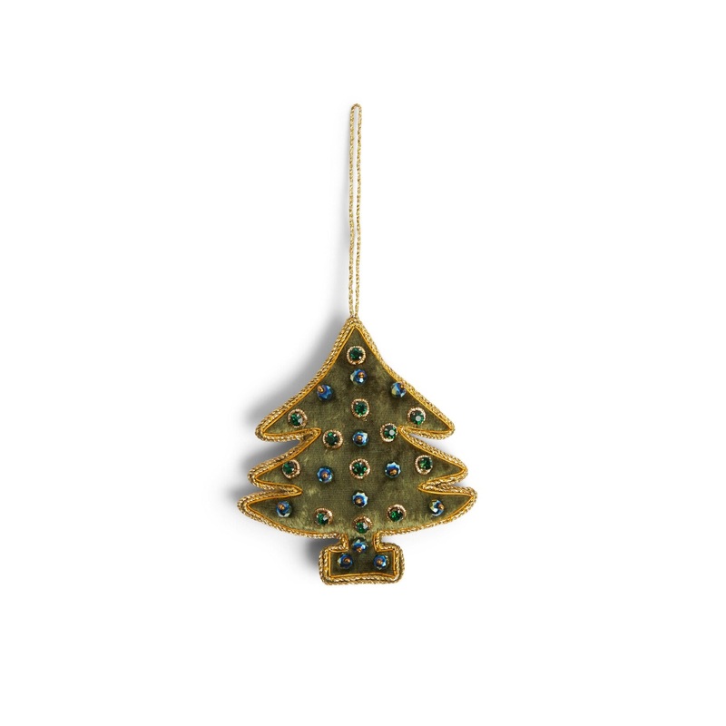 Emerald Crystal Christmas Tree Hanging Decoration