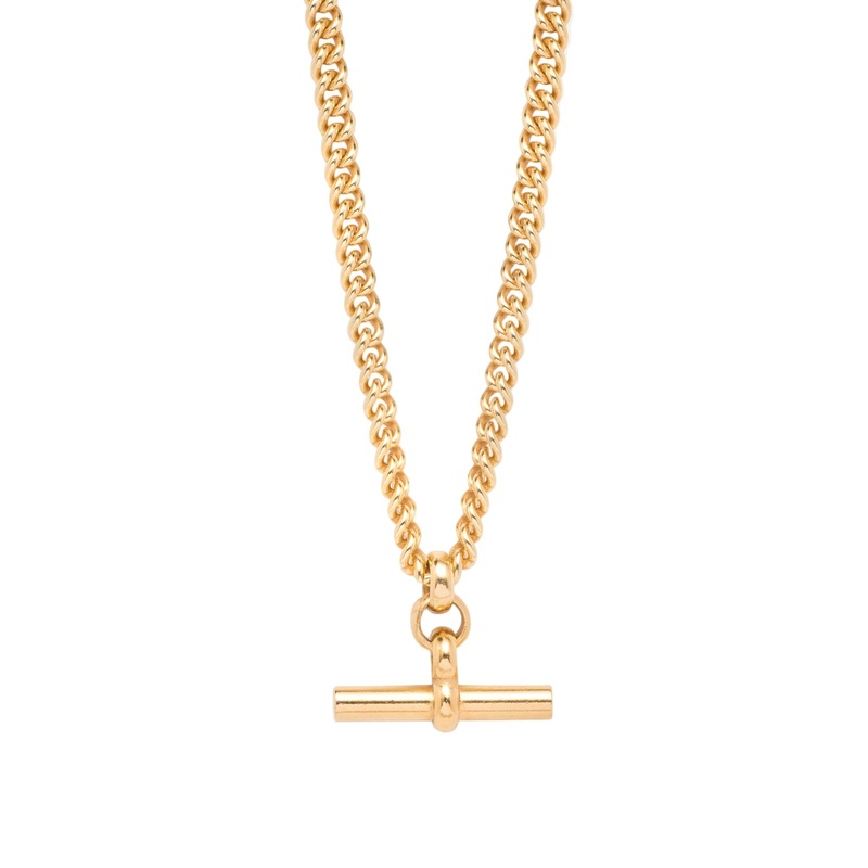 Med T-Bar Chunky Curb Necklace