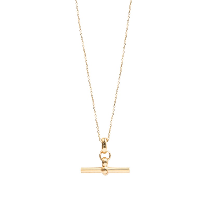 Small T-Bar on Trace Necklace