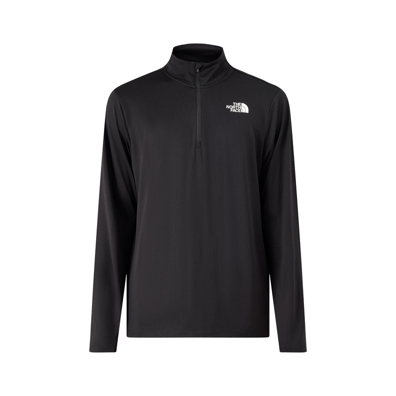 24/7 Quarter Zip Tee Black