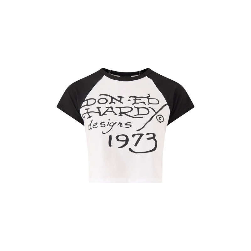 Drawn Panther Ringer T-Shirt White