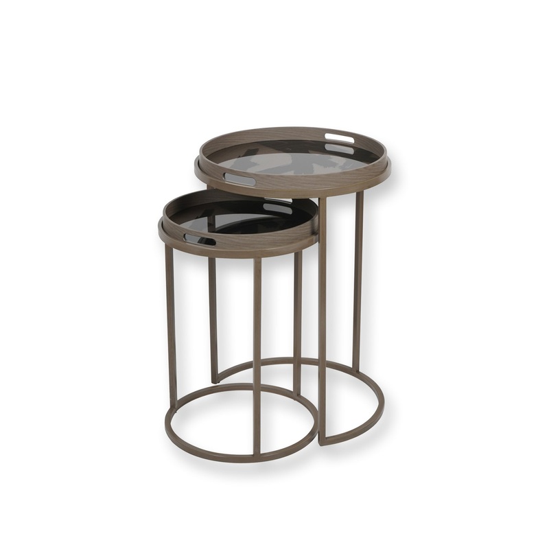 Impasto Brushstroke Side Tray Tables Multi