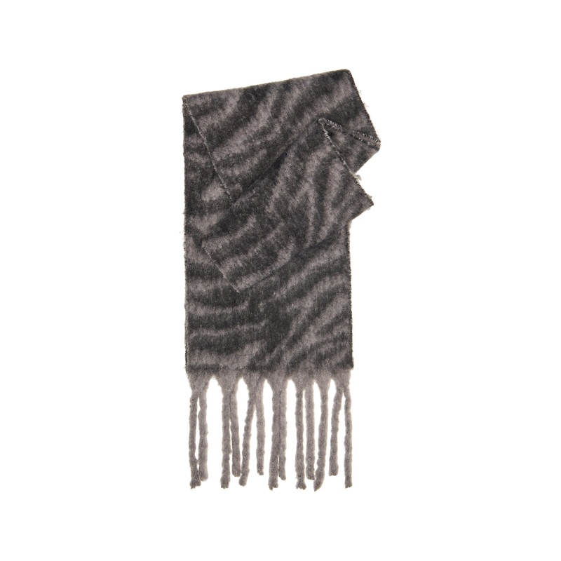 Jordan Zebra Stripe Scarf Grey