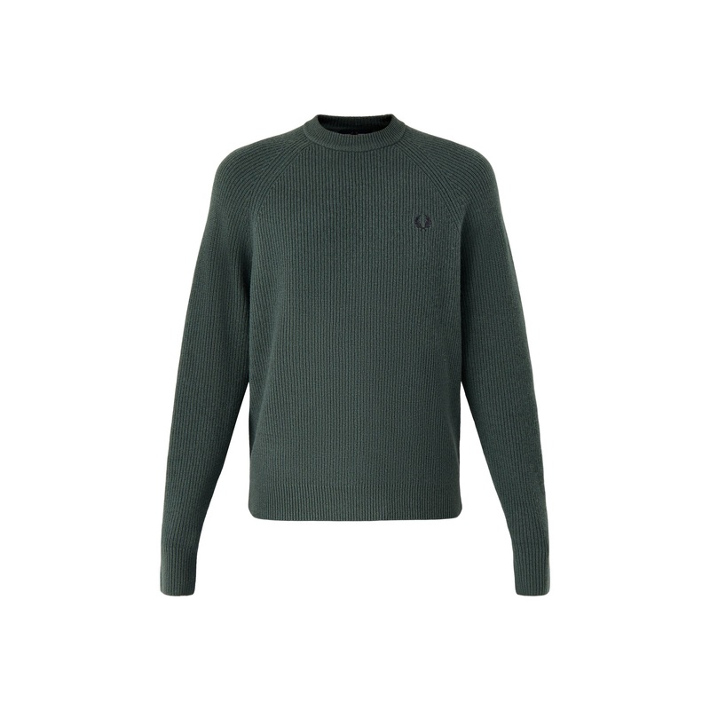 Lambswool Raglan Jumper Green