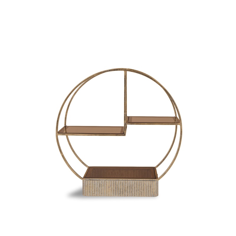 Belvedere Aged Gold Buffet Stand Small