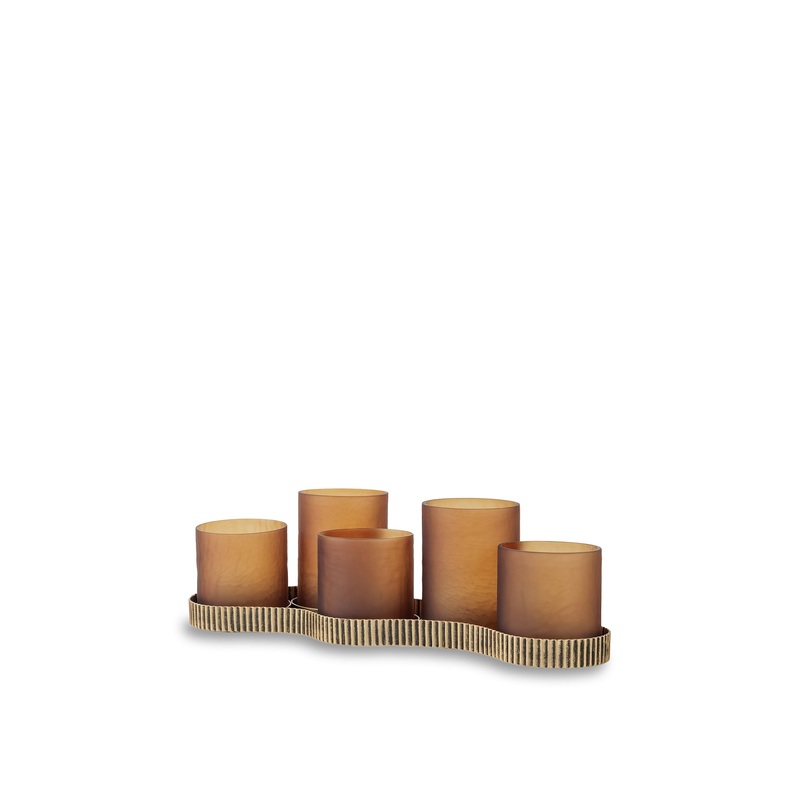 Belvedere Aged Gold Candle Holder