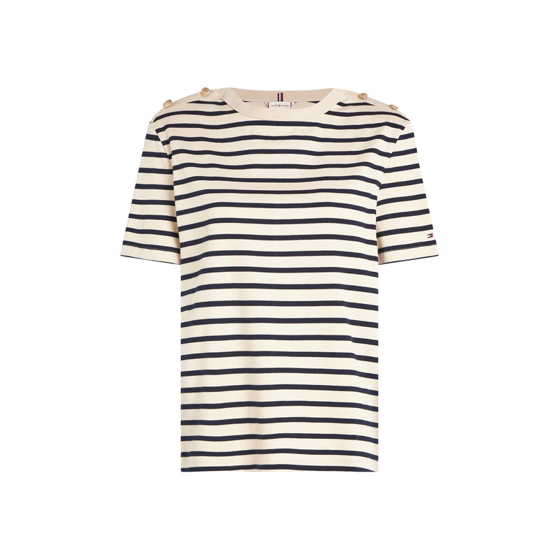 Stripe Boat Neck Relaxed