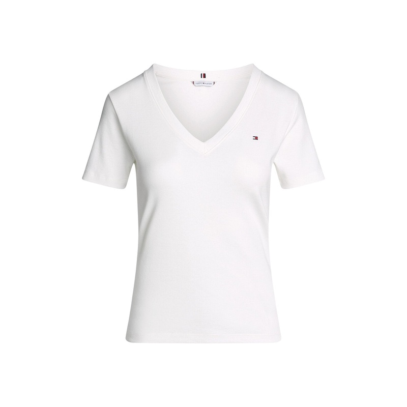 V-Neck Slim T-Shirt Ecru