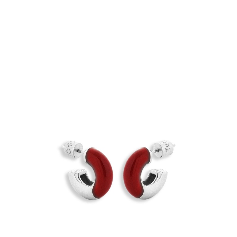 Burgundy Envy Hoop Earrings