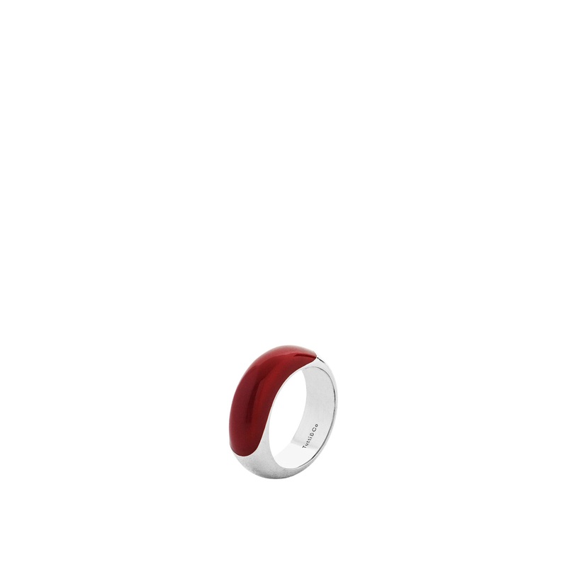 Burgundy Muse Enamel Ring
