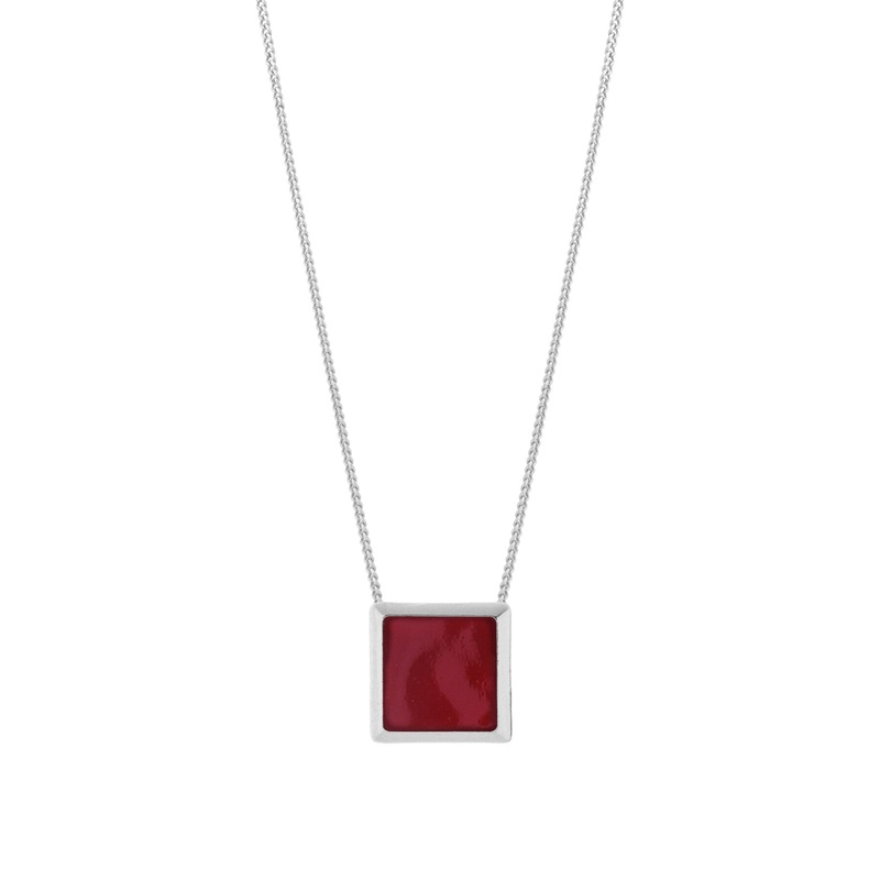 Burgundy Muse Pendant Necklace