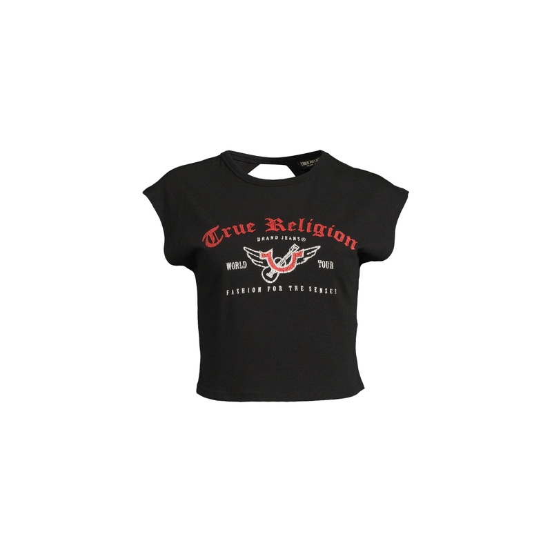 Faded Logo Cutout Top