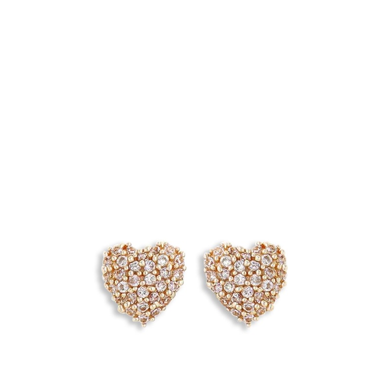 Pave Heart Earrings