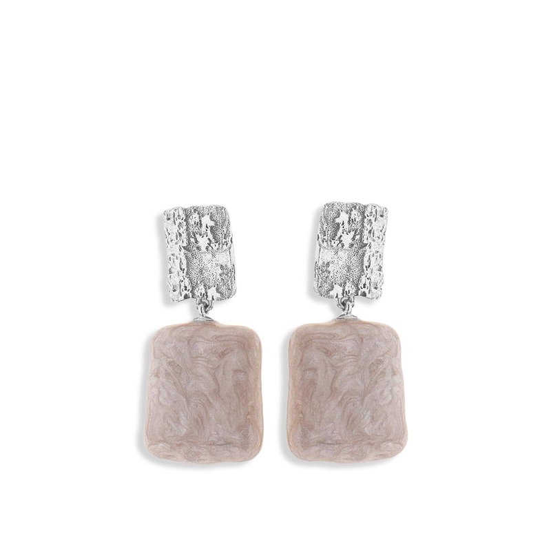 Square Pearl Drop Earrings