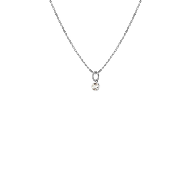 White Topaz Birthstone Necklace