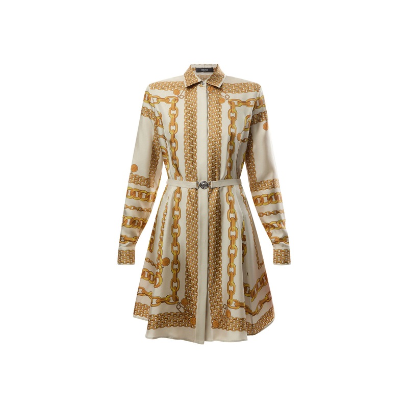 Dress Versace Treasure Foulard On Silk Twill