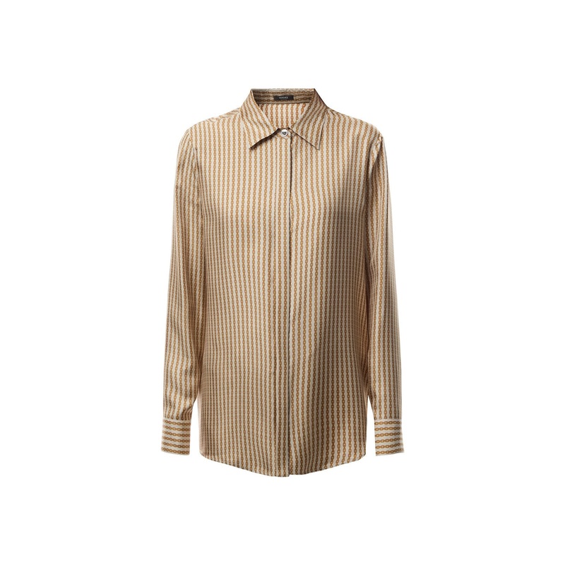 Formal Shirt Pinstripe Chain On Responsible Silk Twill