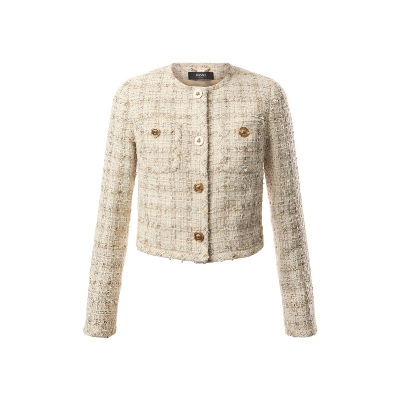 Informal Jacket Cotton Mix Fancy Tweed